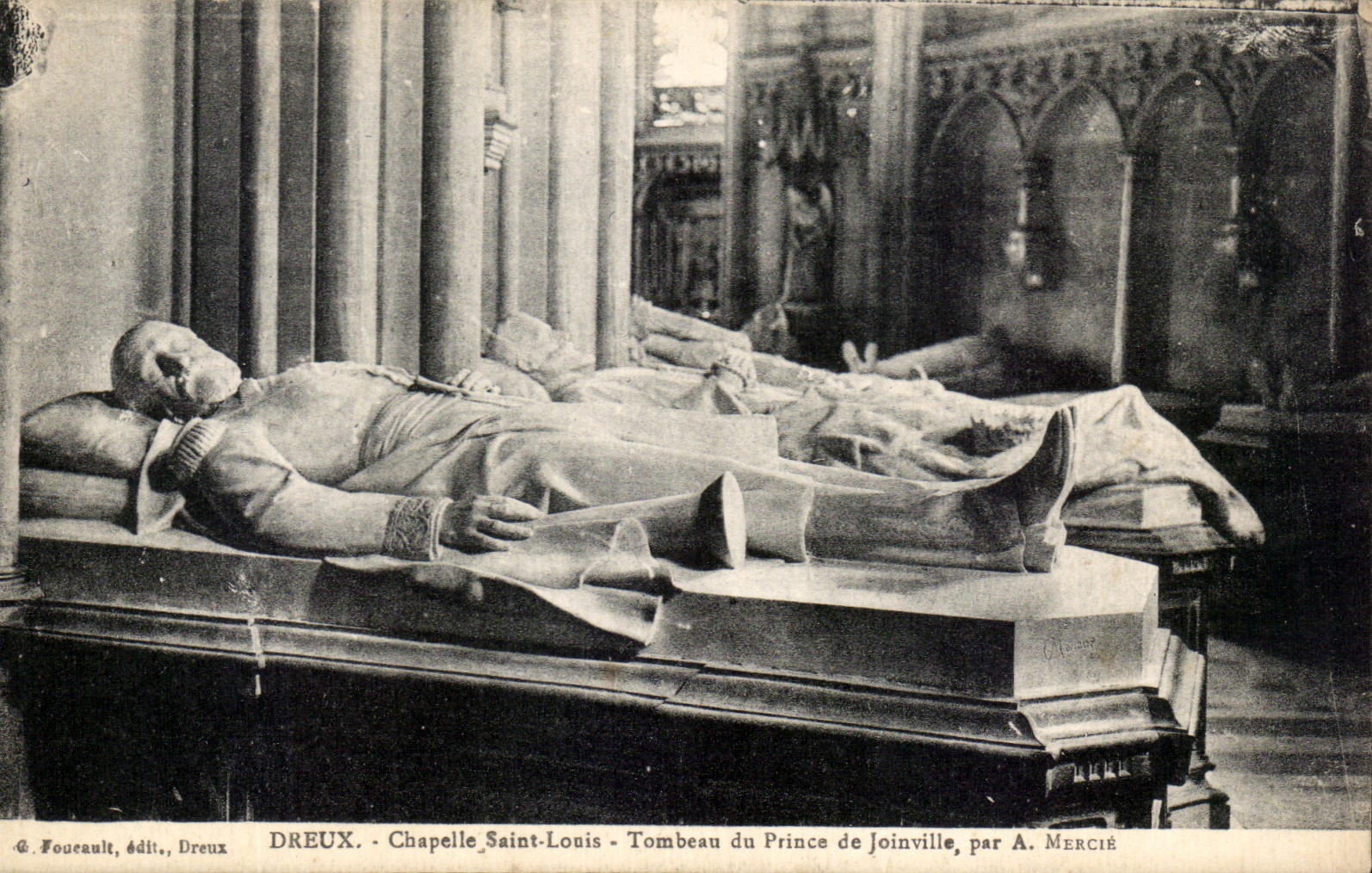 Tumba de St Louis de la camara acorazada de CPA Dreux de principe de Joinville de Mercie