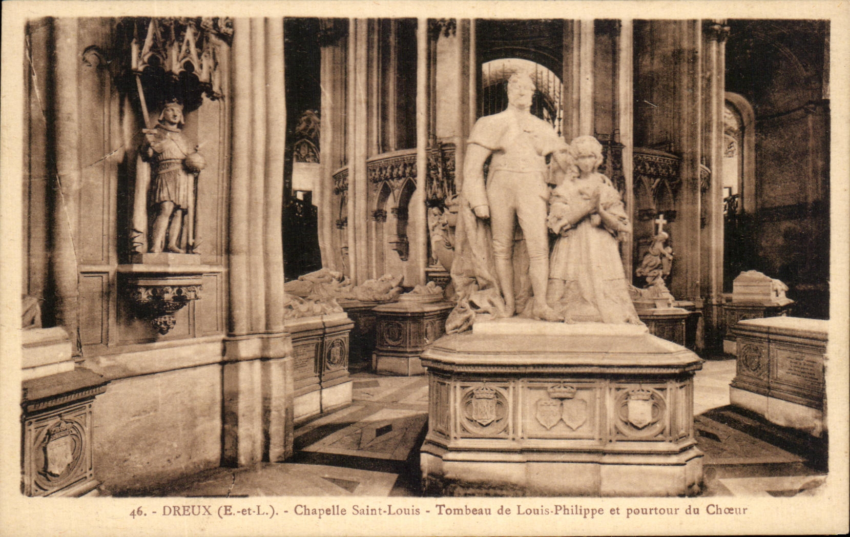 Tumba de St Louis Felipe de la camara acorazada de CPA Dreux y circunferencia del estribillo