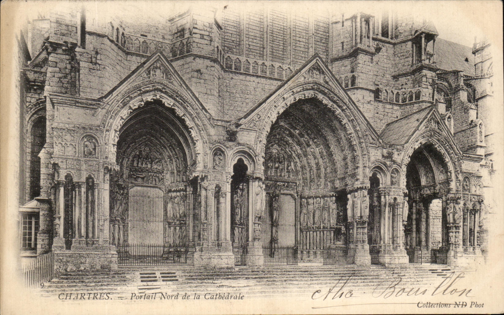 CPA Chartres Portail Nord de la Cathedrale