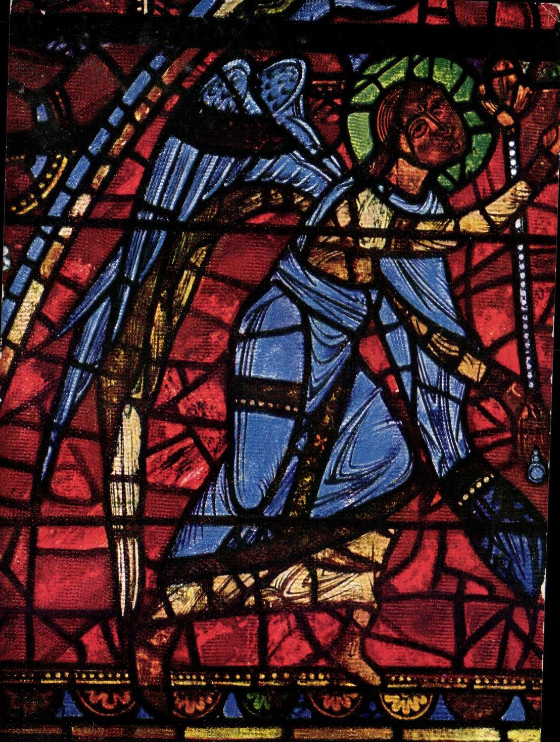 CPM Chartres cathedrale Ange 12eme