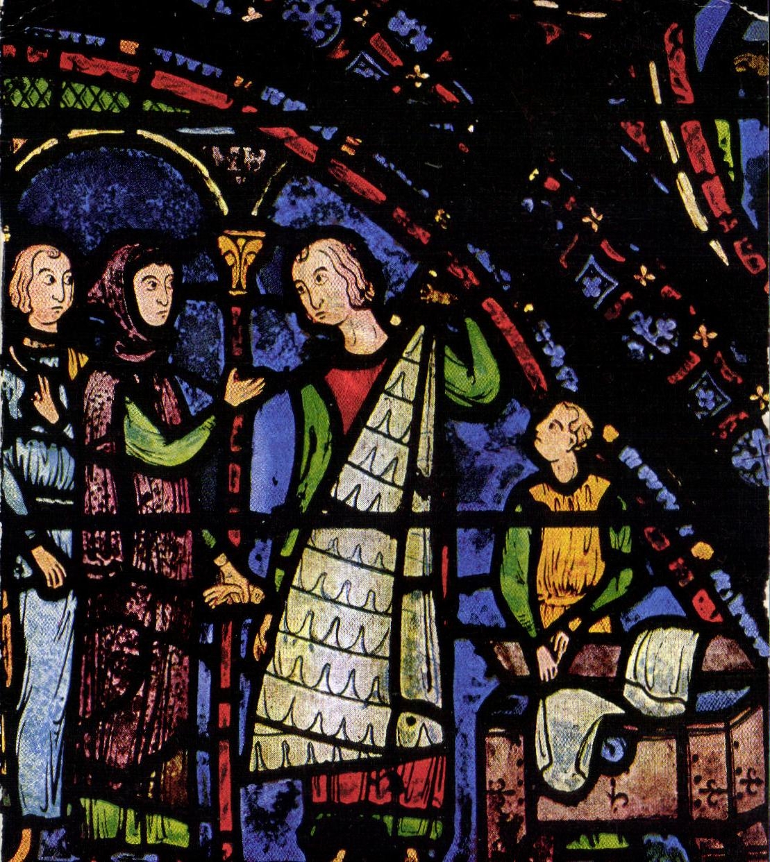 CPM Chartres cathedrale Marchand de fourrures 13eme