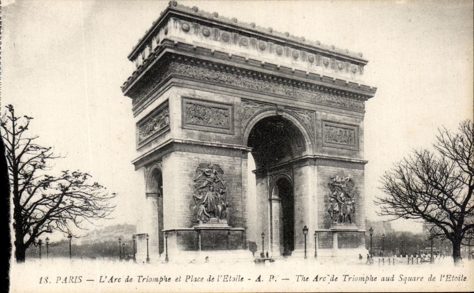 CPA Paris Arc De Triomphe y lugares Etoile