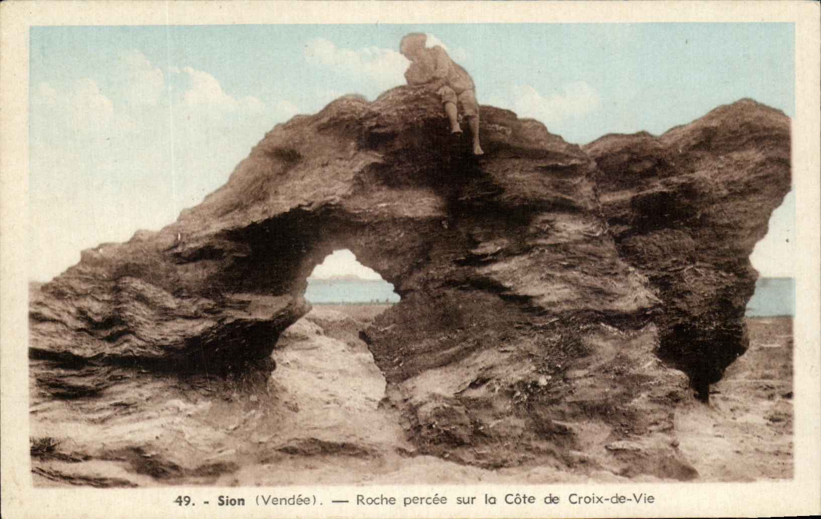 CPA Sion Roche percee sur la Cote de Croix de Vie