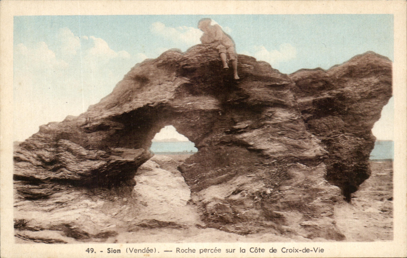 CPA Sion Roche percee sur la Cote de Croix de Vie