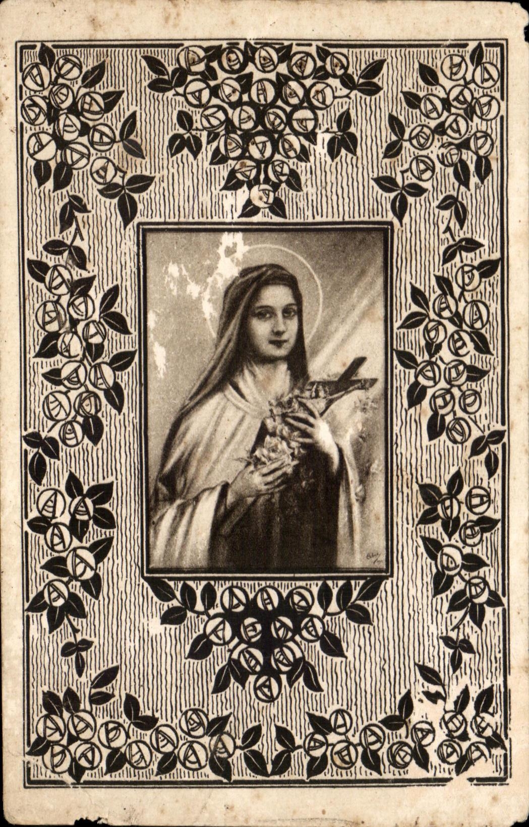 CPA Carte de Souscription Pour la Basilique de Ste Therese de l'Enfant Jesus erigee a Lisieux