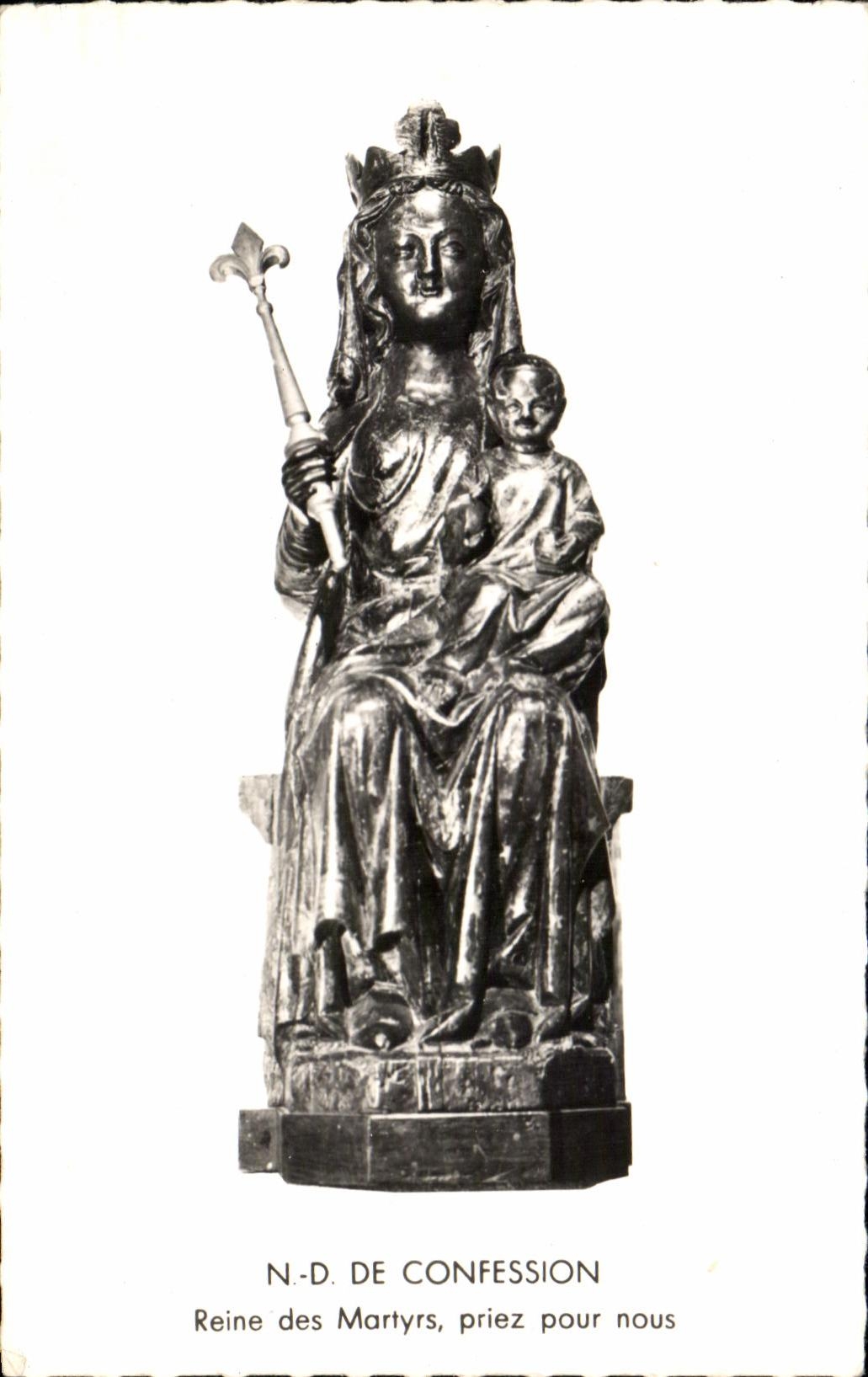 CPA De Confession Reine des Martyrs Priez Pour nous