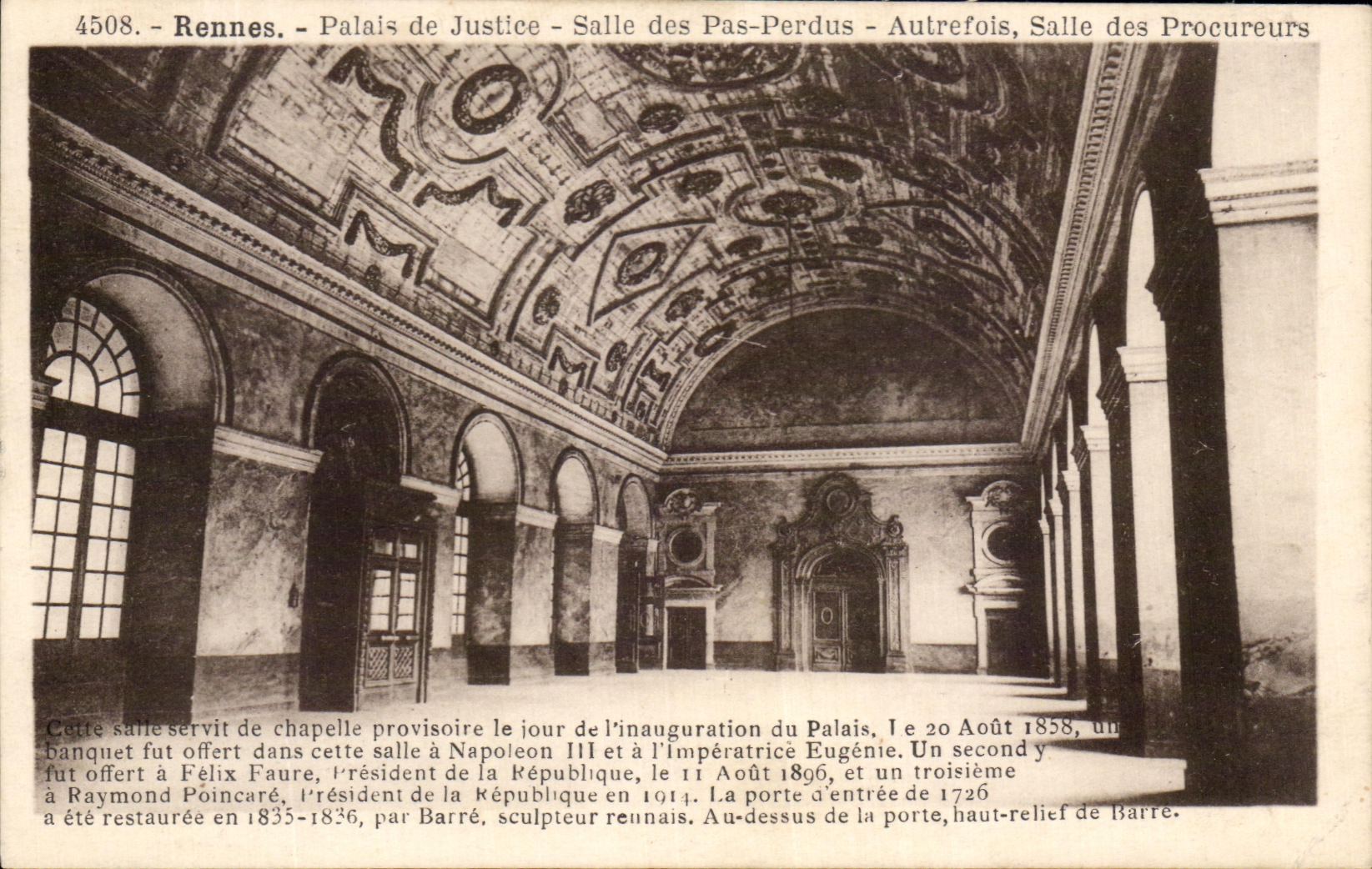 CPA Rennes Palais de Justice Salle des pas Perdus