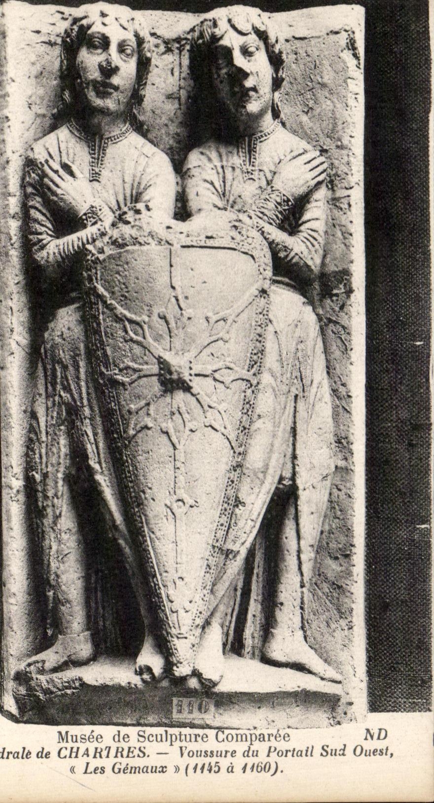 CPA Musee de Sculpture Comparee Cathedrale de Chartres Voussure du Portail sud
