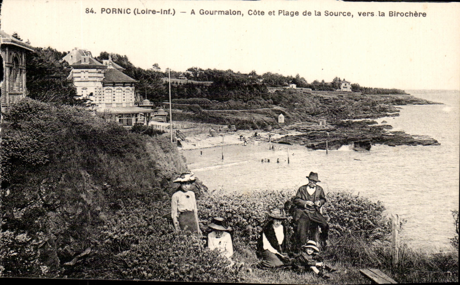 CPA Pornic A Gourmaion Cote Et Plage De La Source Vers La Birochere