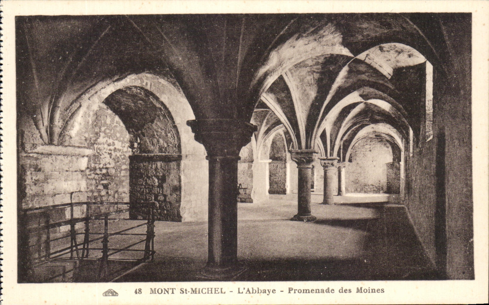 CPA Mount St Michel the Walk Abbey of the Monks