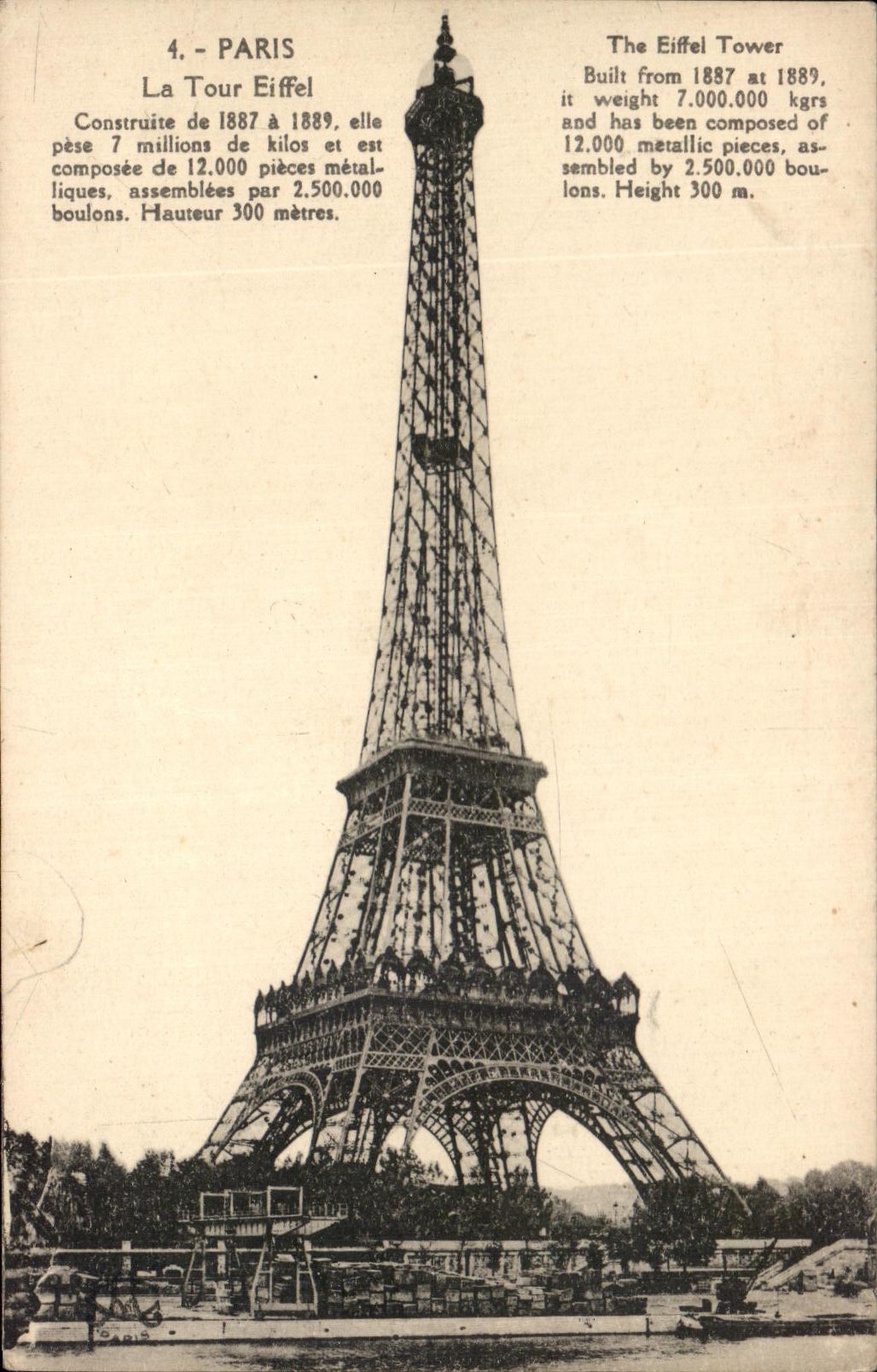 CPA Paris the Tower Eiffer The Eiffer Tower