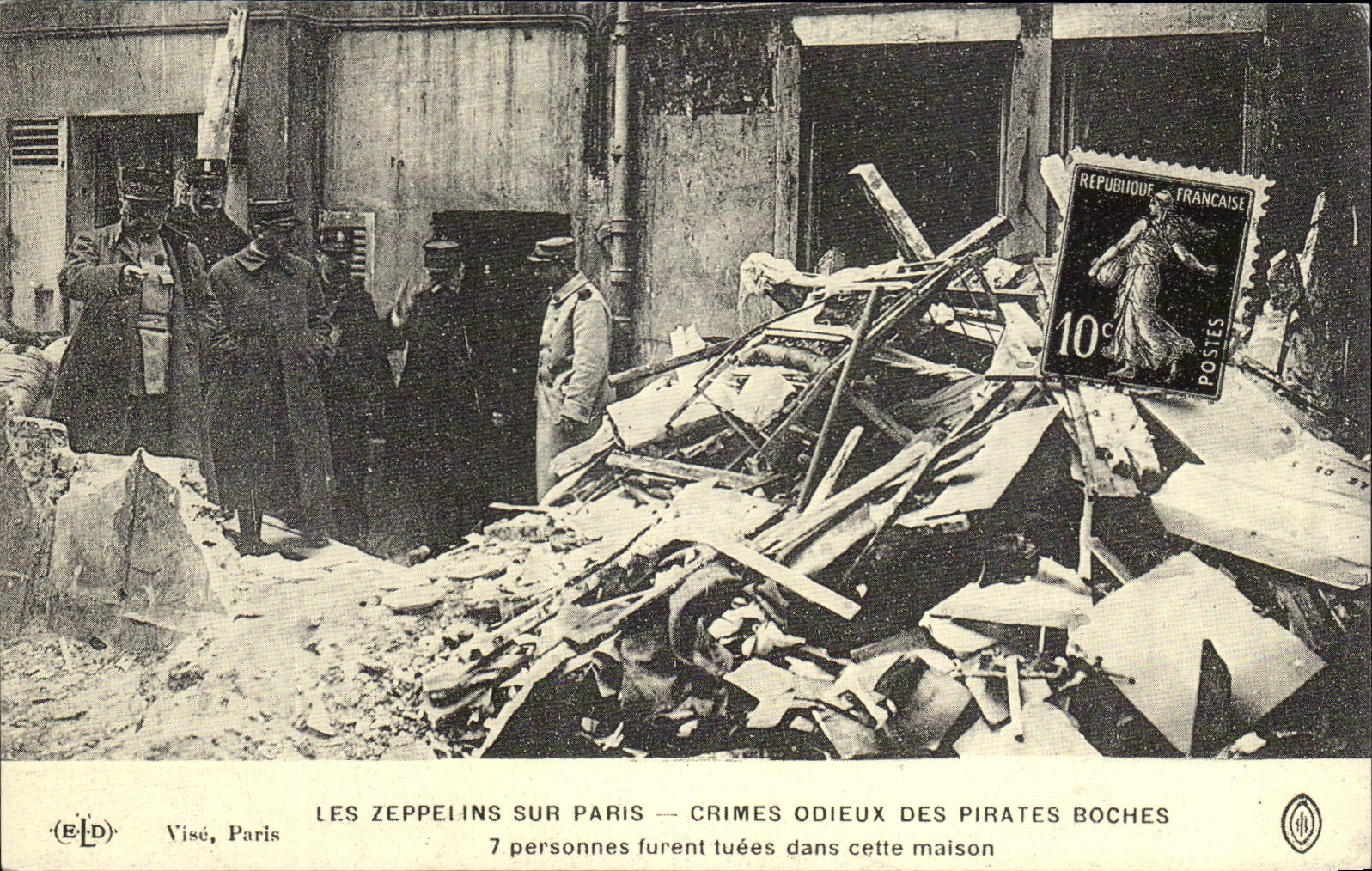 REPRO Zeppeiins On Paris Odious Crimes of the Boches Pirates