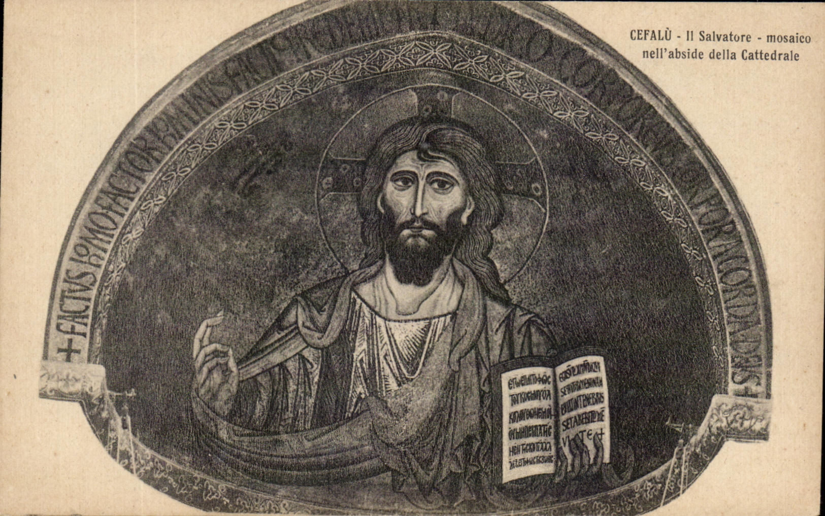 Apse Della Cattedrale de CPA Cefalu Salvador Mosaico Nell