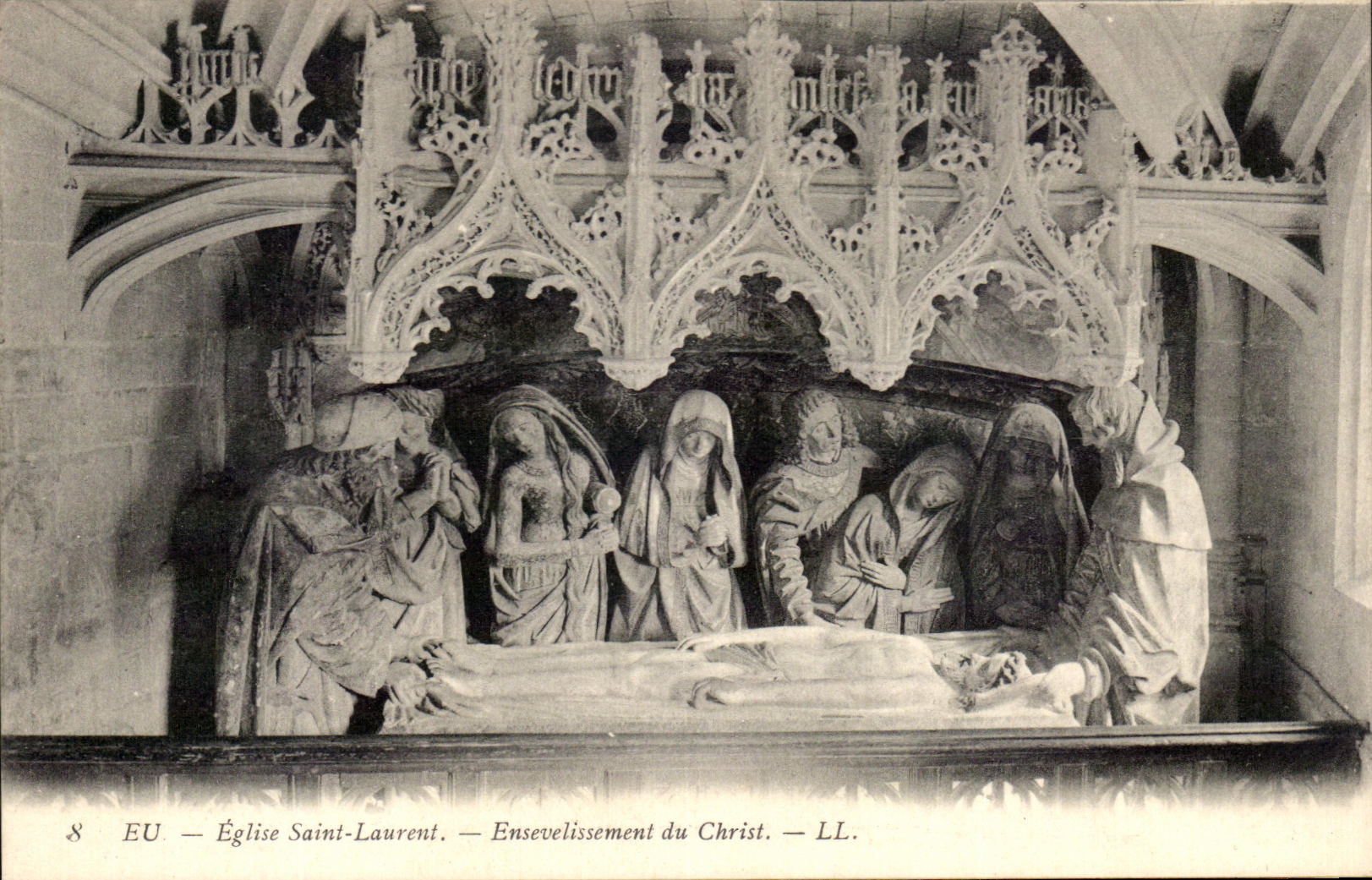 CPA Eu Eglise Saint Laurent Ensevelissement du Christ