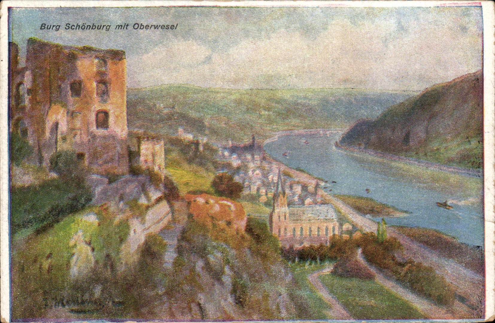 CPA Burg Schonburg put Oberwesel
