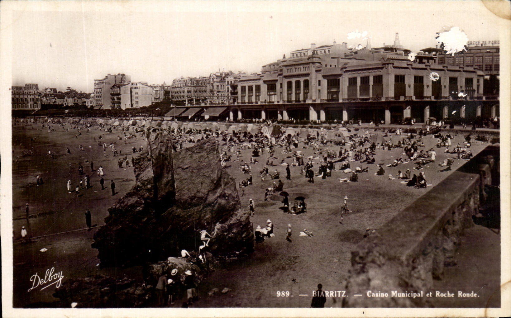 CPA Biarritz Casino Municipal Et Roche