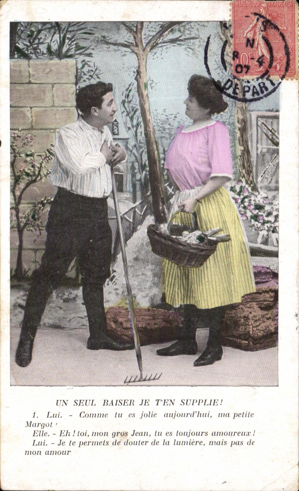 CPA Un Seul Baiser Je Ten Supplie Femme