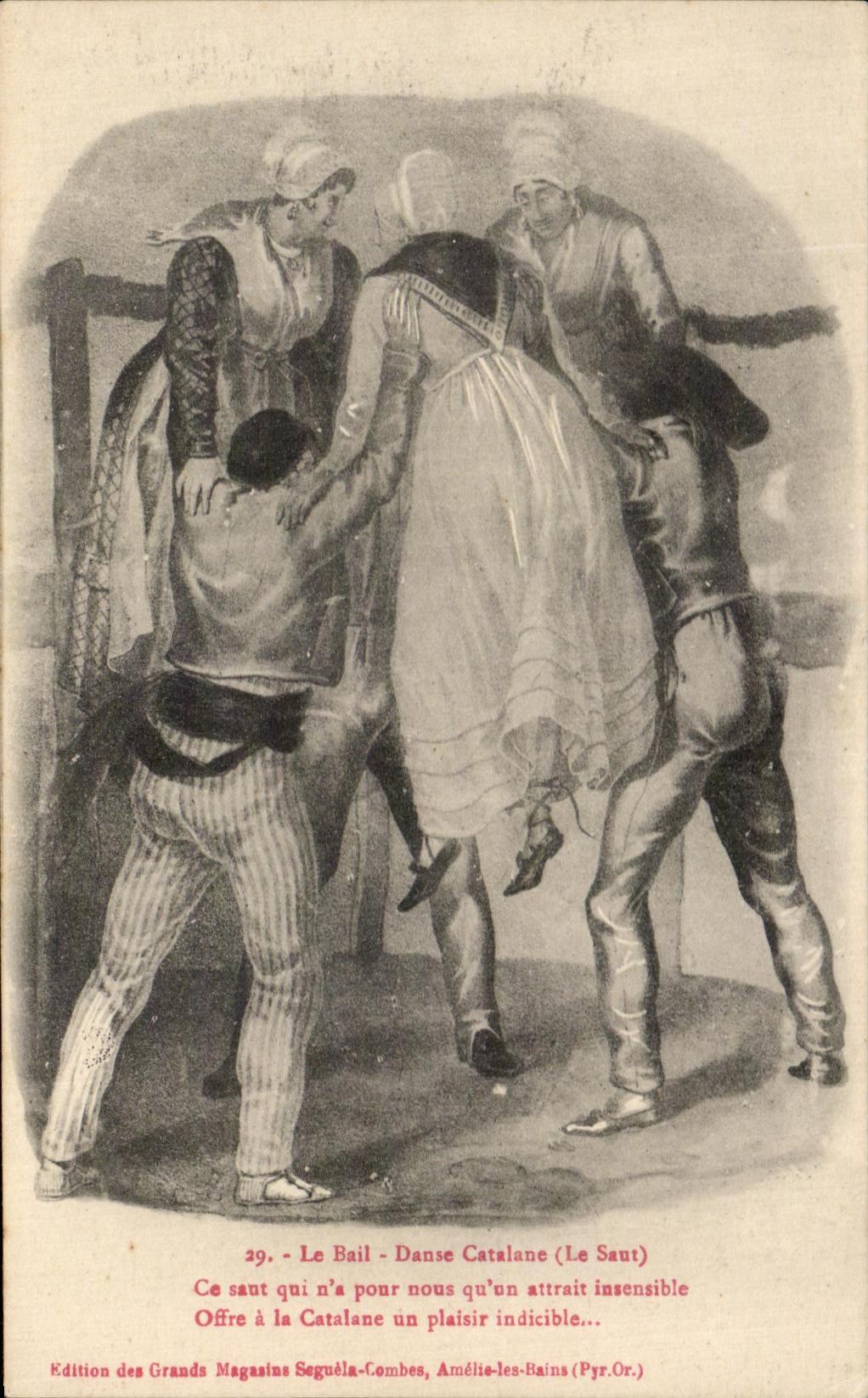 CPA Le Bail Danse catalane Folklore Costume