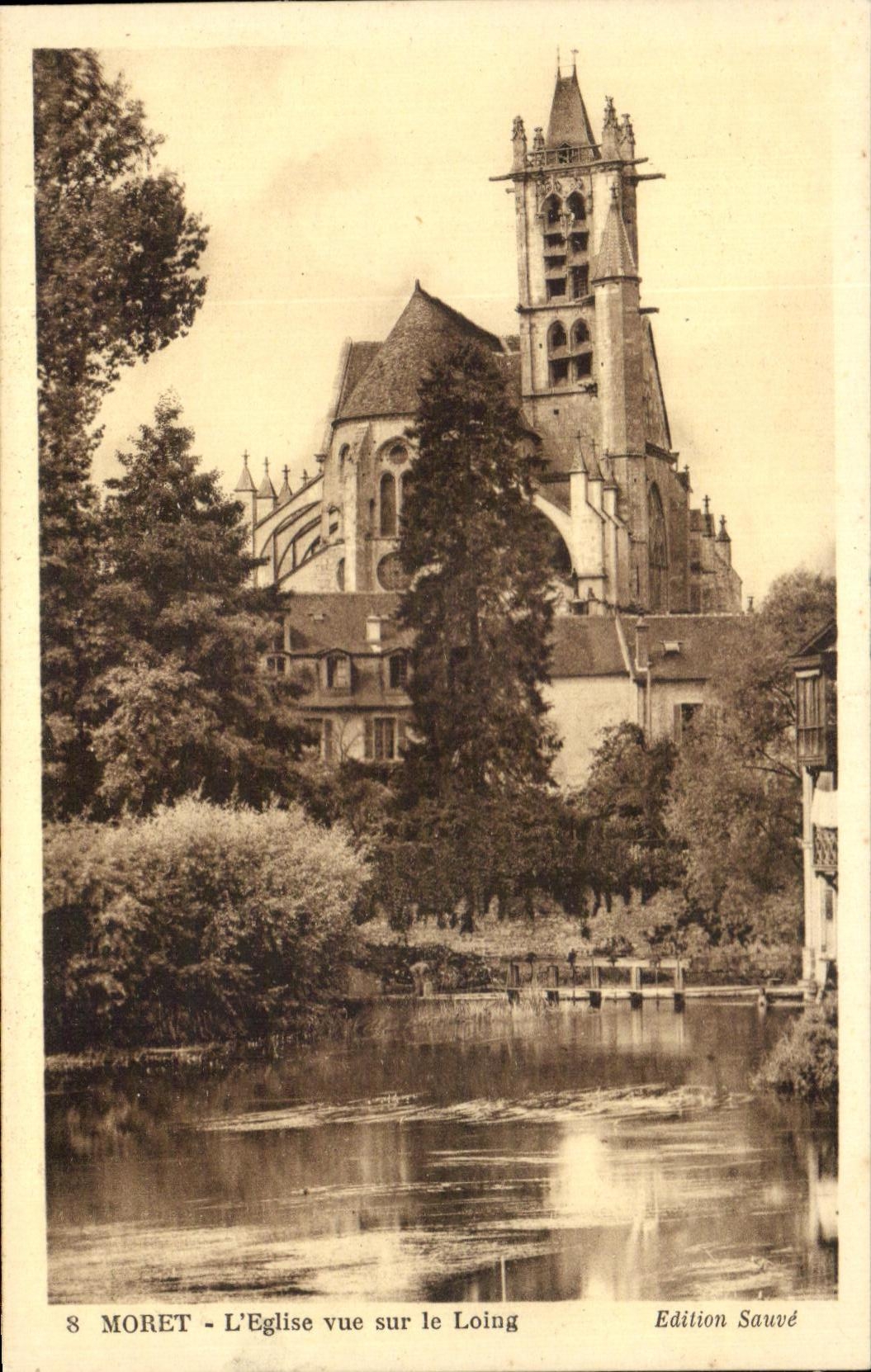 CPA Moret the Church seen on Loing