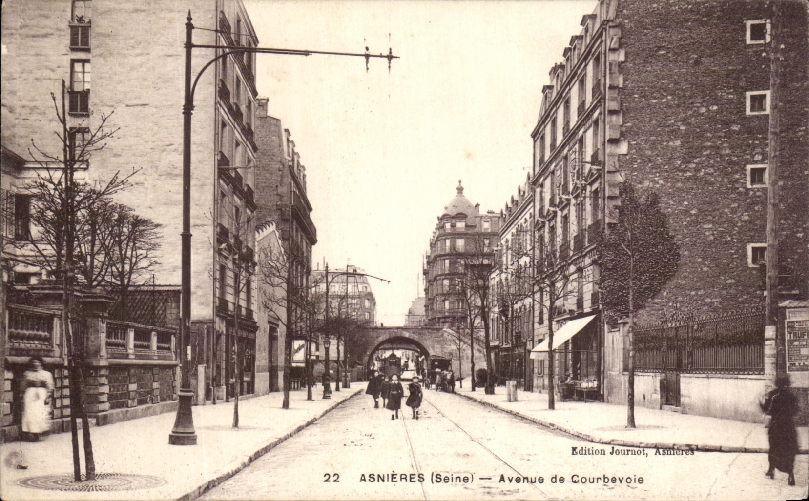 CPA Asnieres Avenue de Courbevoie