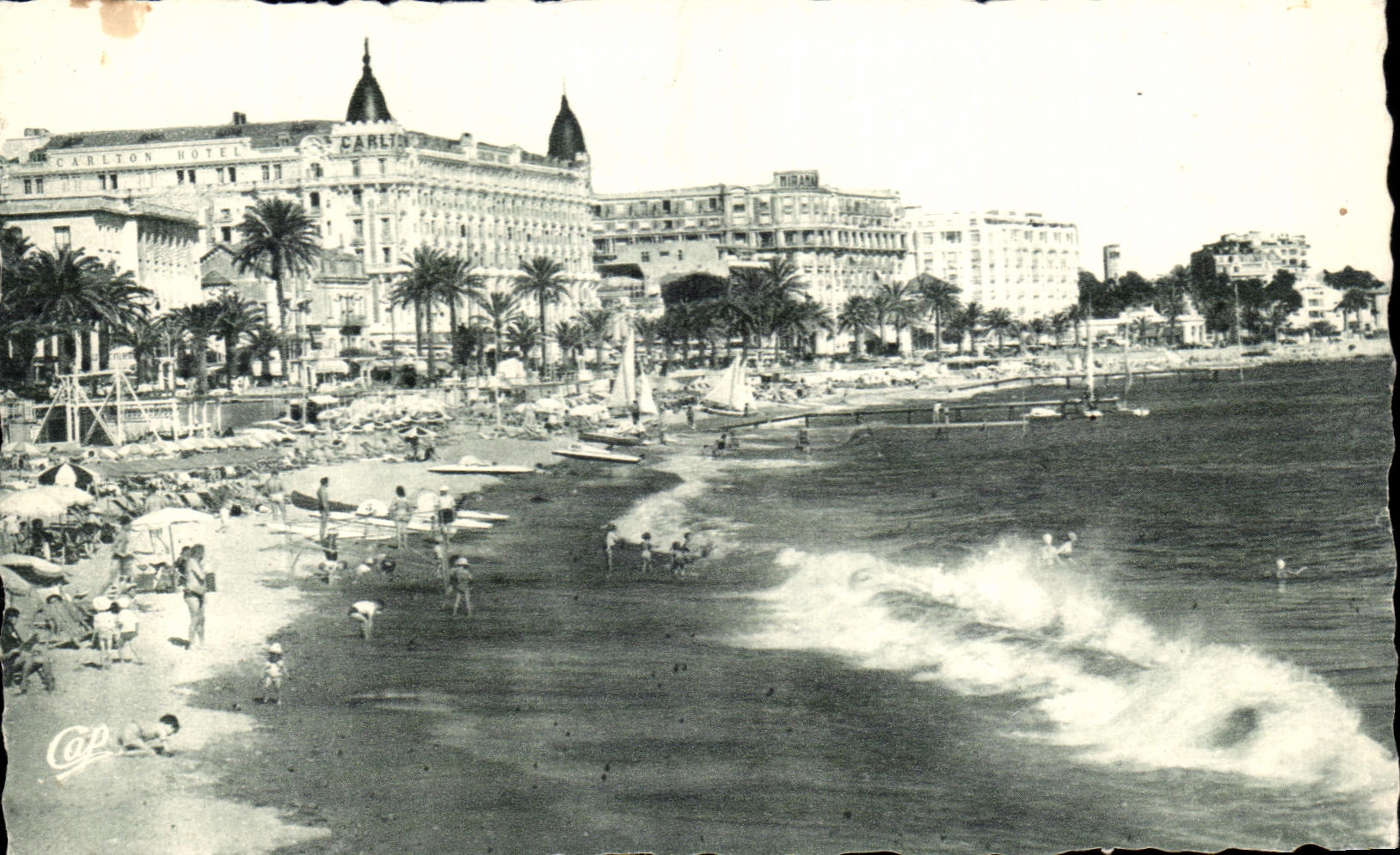 CPA Cannes the Beach of the Small cross