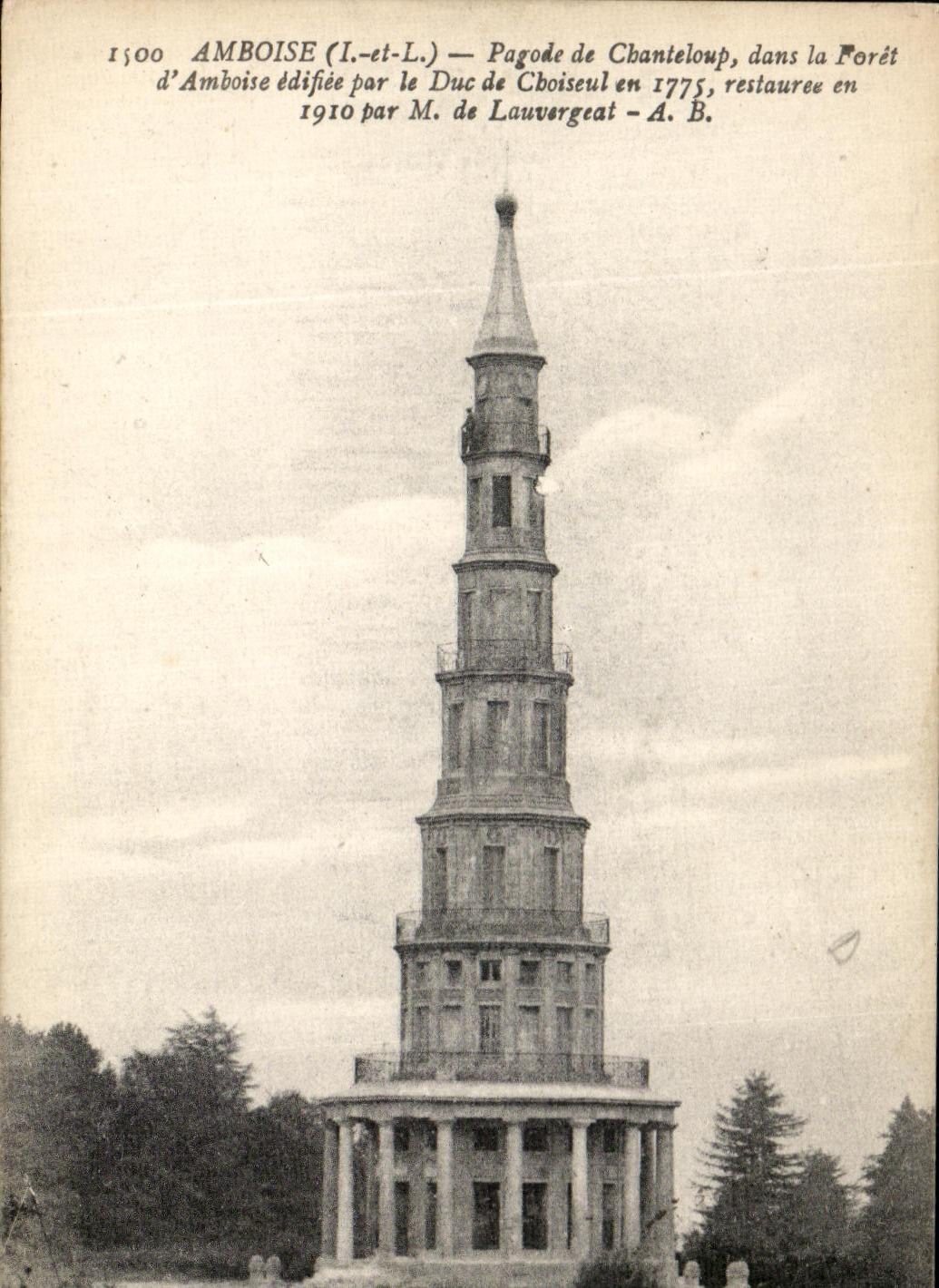 CPA Amboise Pagode De Chateloup Dans La Foret d'Amboise Edifiee Par Le Duc de Choiseul