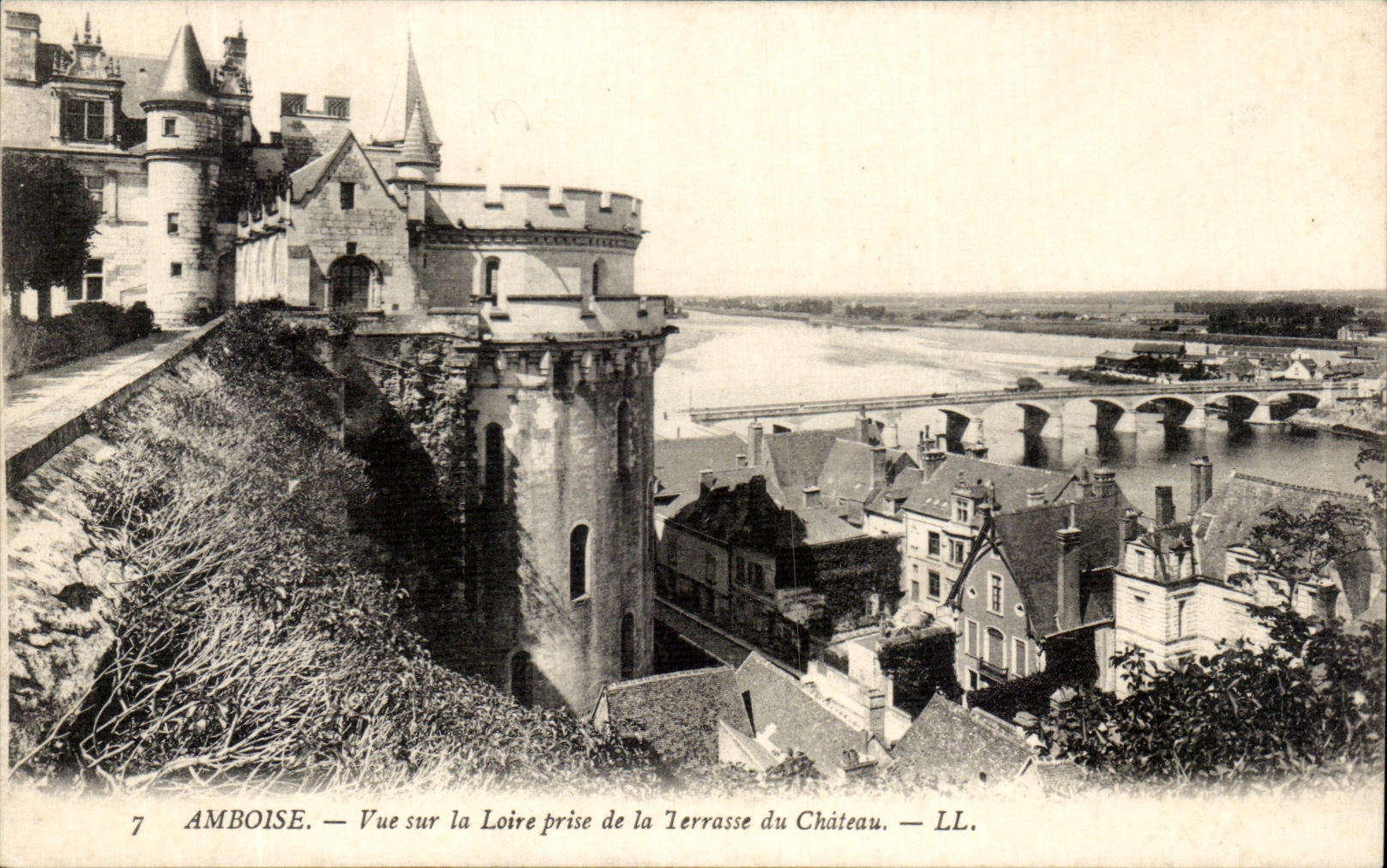 CPA Amboise Vue Sur La Loire De La Terrasse Du Chateau