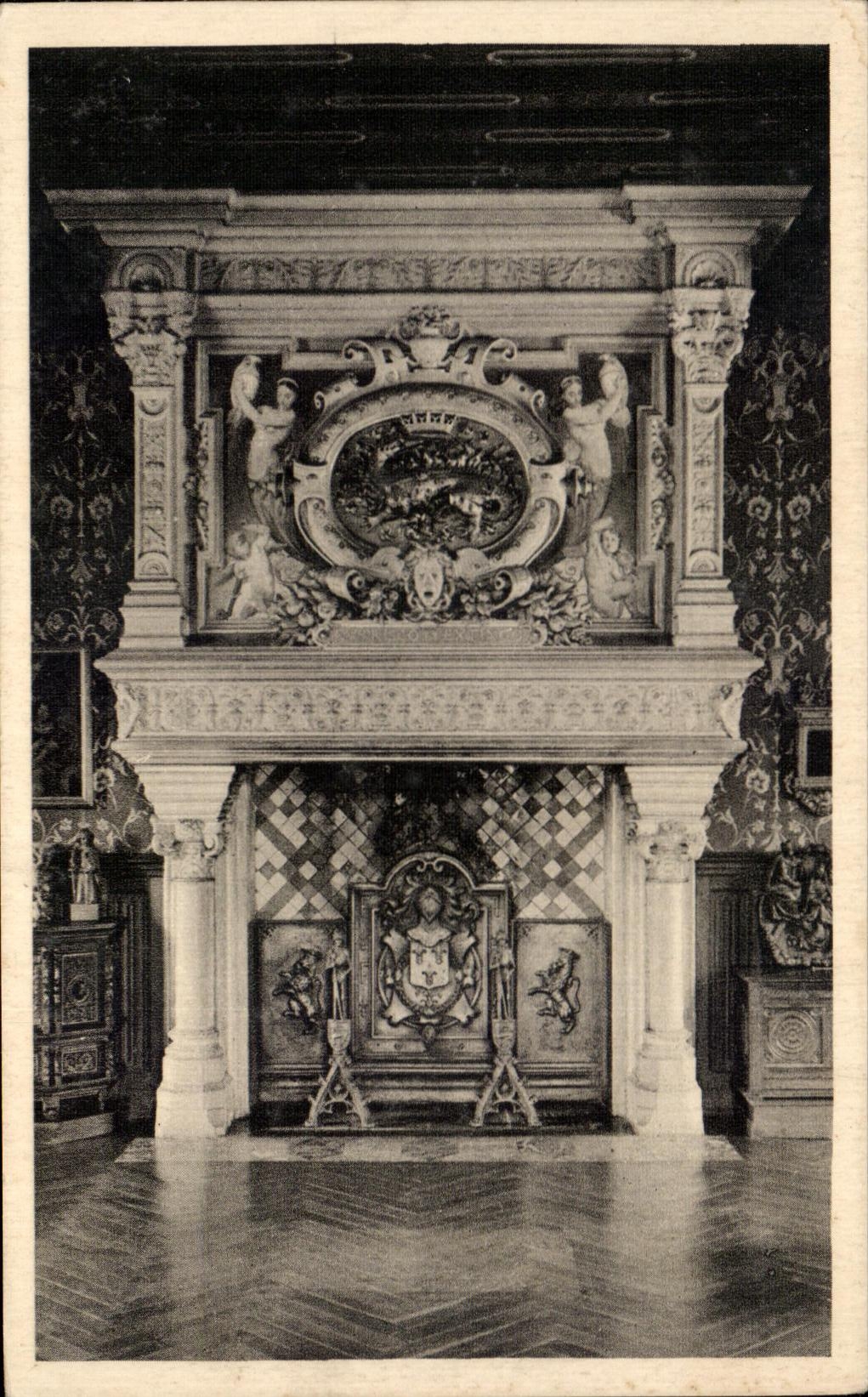 El castillo de CPA de Azay la cortina camina en François 1r