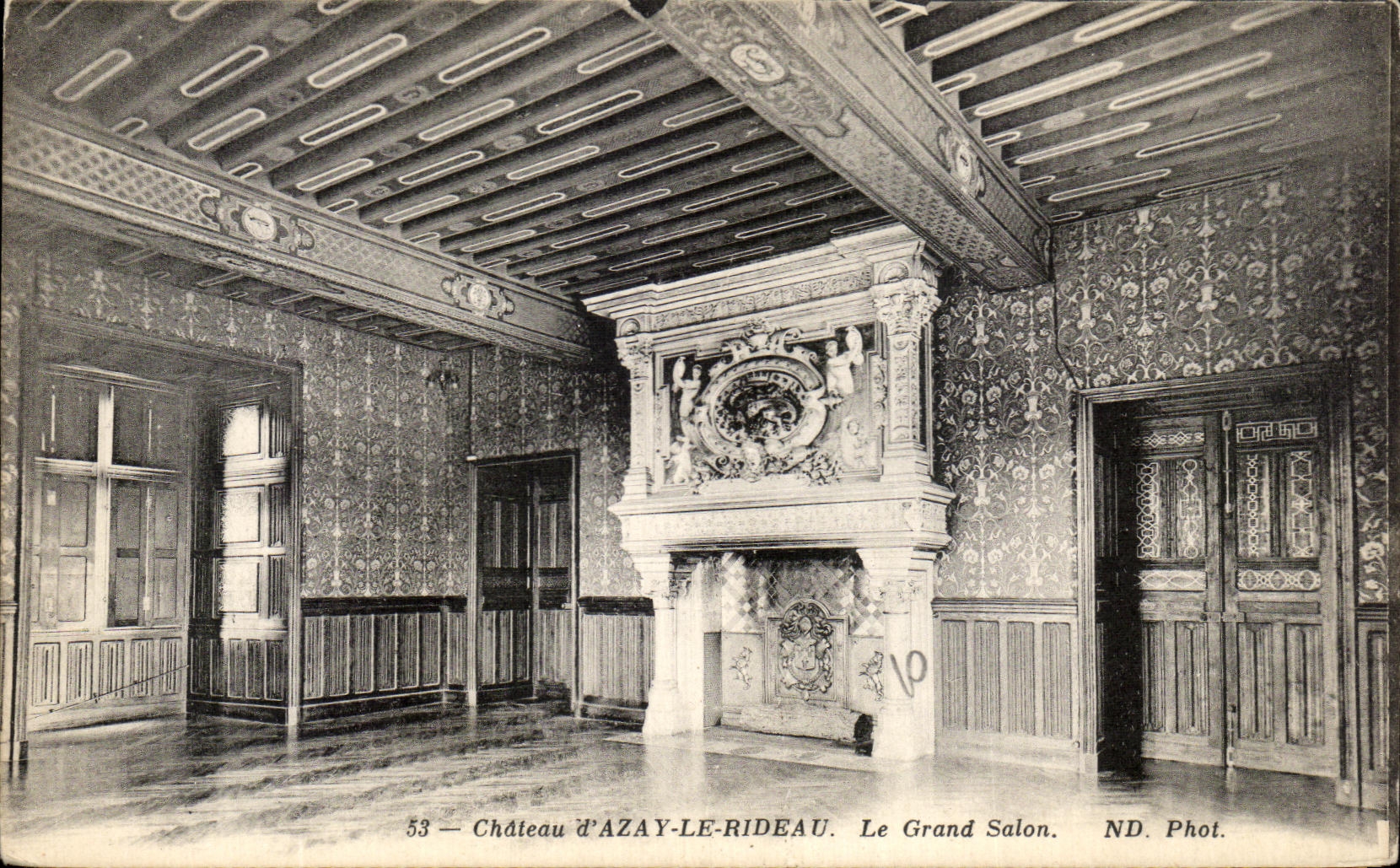 Castillo D Azay de CPA la cortina la sala de estar grande