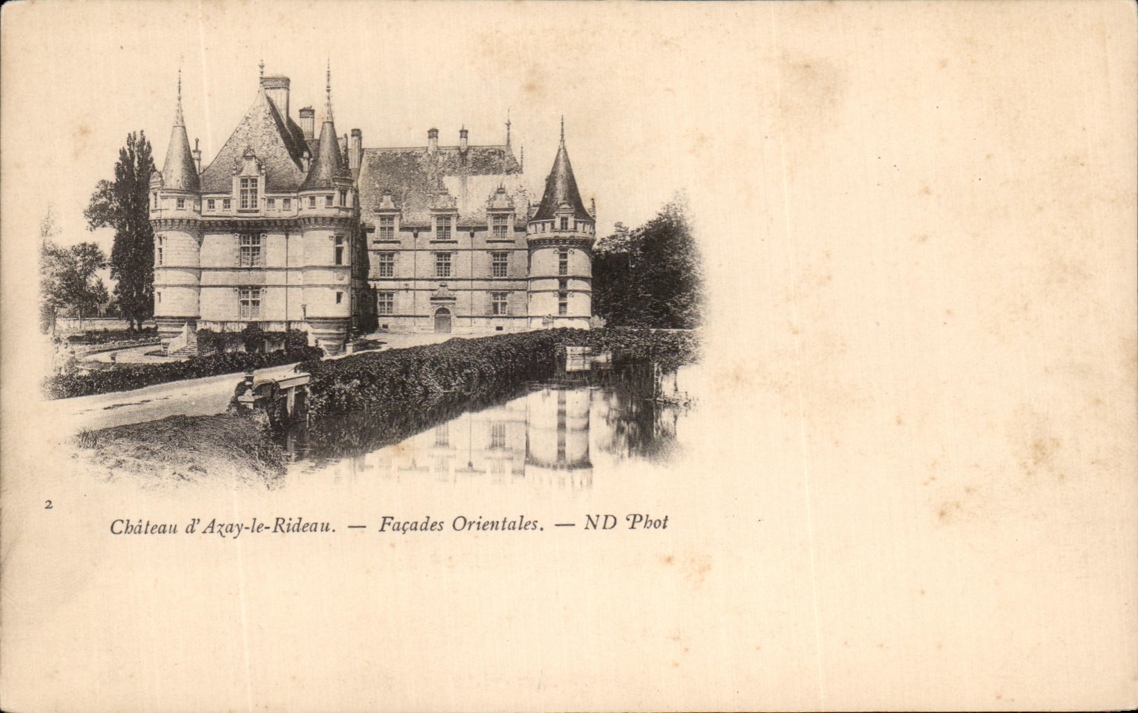 Castillo D Azay de CPA los ataques frontales del este de la cortina