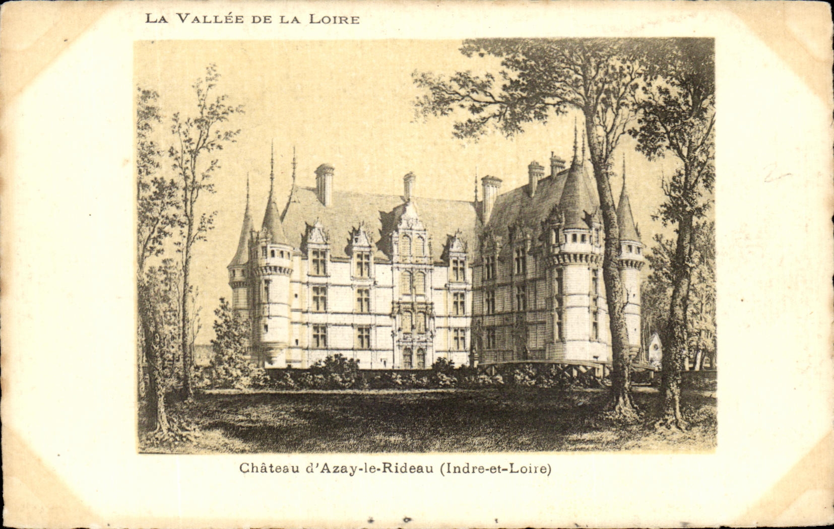 CPA el castillo del valle de Loire de Azay la cortina