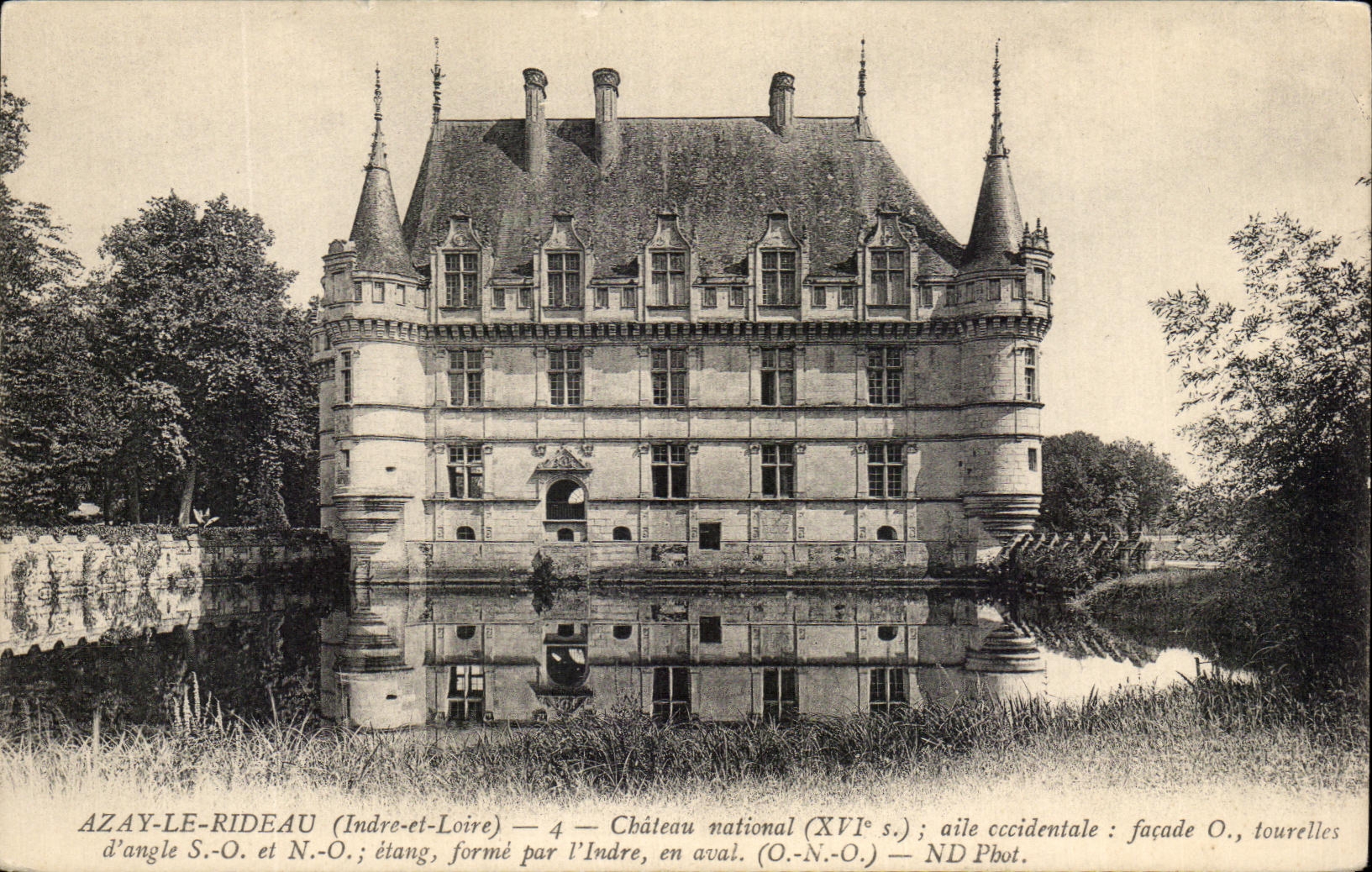 Castillo de CPA del nacional de Azay la cortina de Chatau