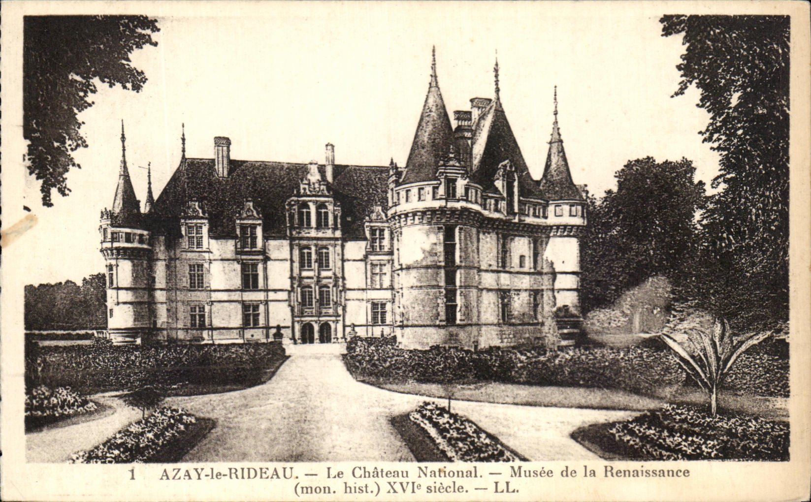 CPA Azay la cortina el museo nacional del castillo del renacimiento