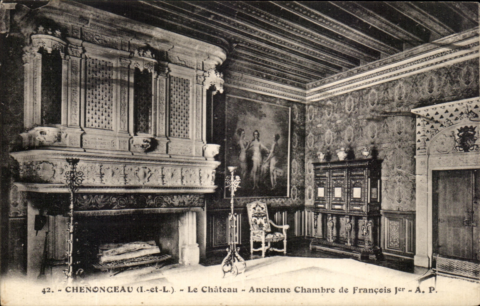 CPA Chenonceaux el viejo cuarto del castillo de François 1r