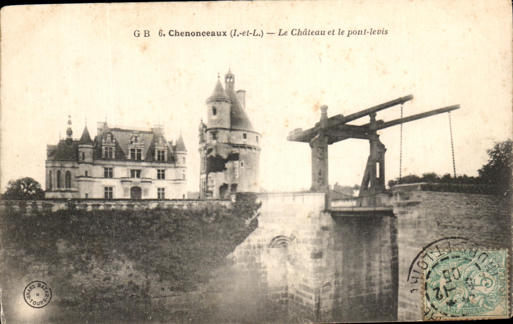 CPA Chenonceaux el castillo y el Levis tienden un puente sobre