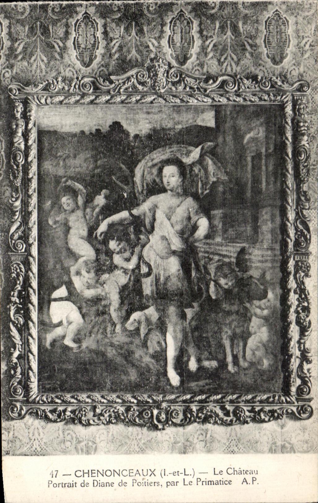 CPA Chenonceaux el retrato del castillo de Diane de Poitiers de Primatice