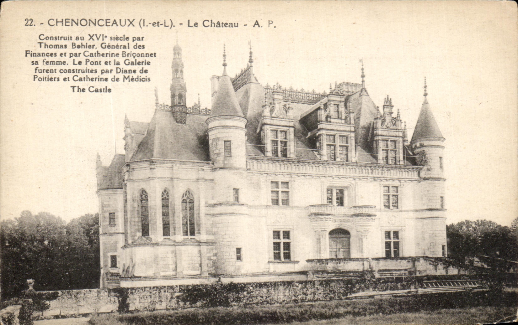 CPA Chenonceaux el castillo de EConstruit en el siglo de Thomas Bohler