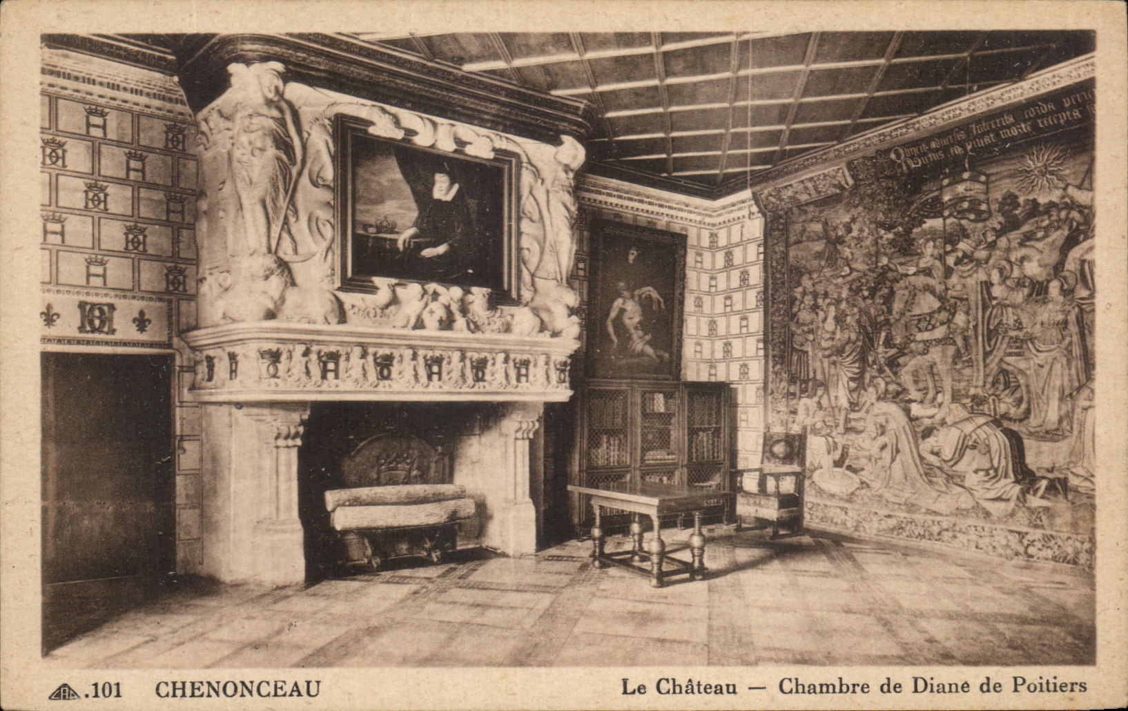 CPA Chenonceau el cuarto del castillo de Diane de Poitiers