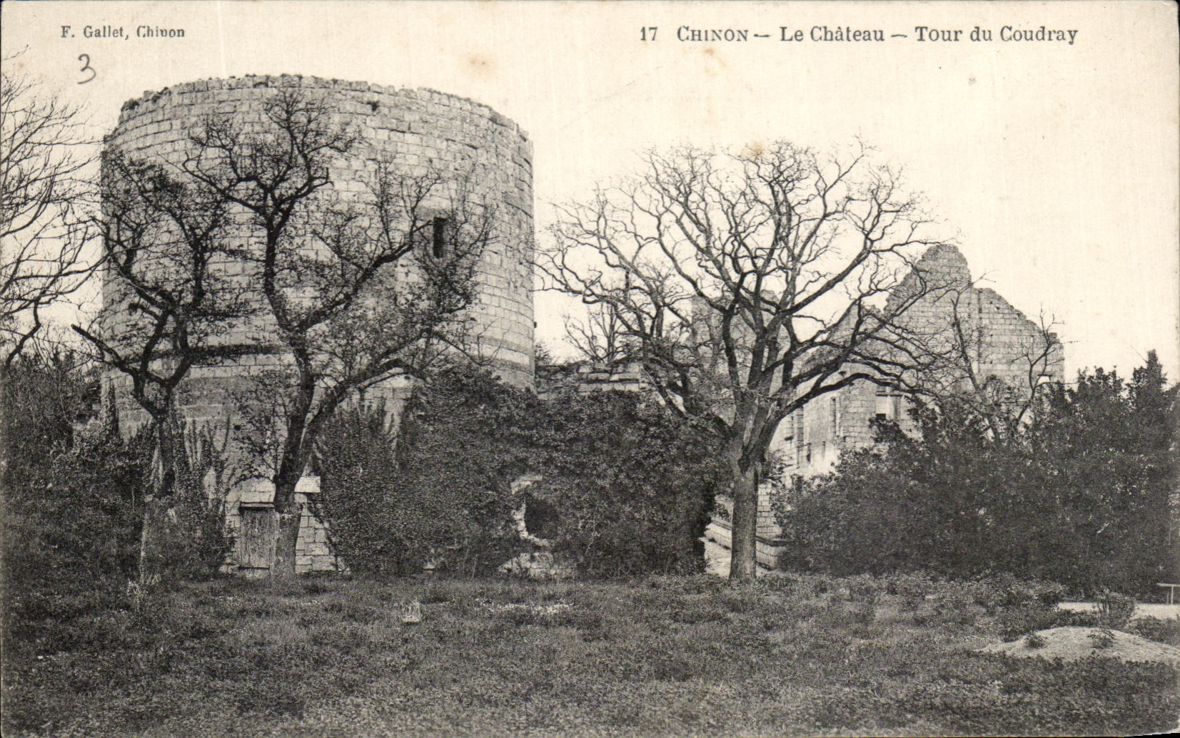 CPA Chinon the Castle Turn of Coudray