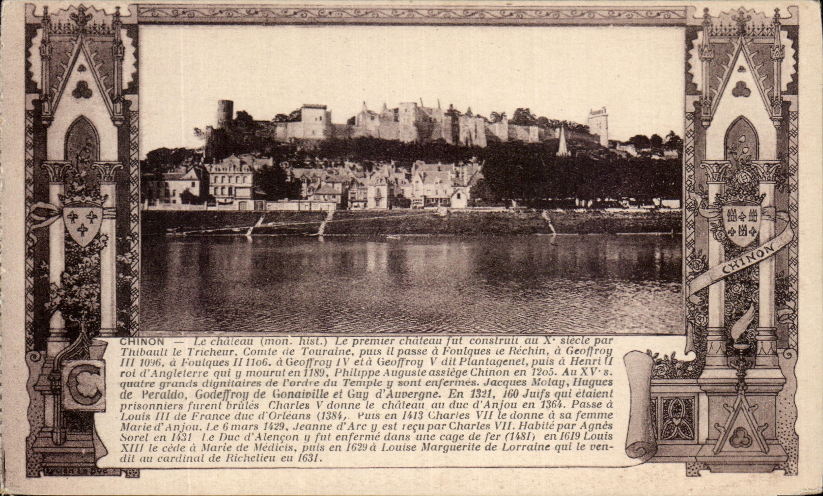 CPA Chinon the Castle