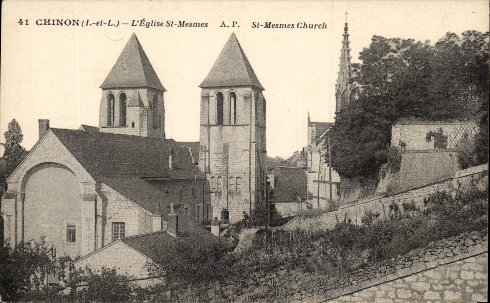 CPA Chinon the Church St mesnes