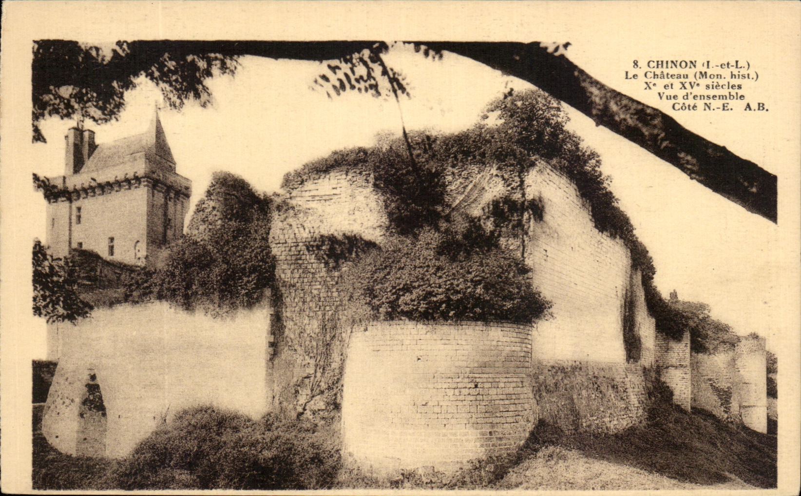 CPA Chinon the Castle Overall picture