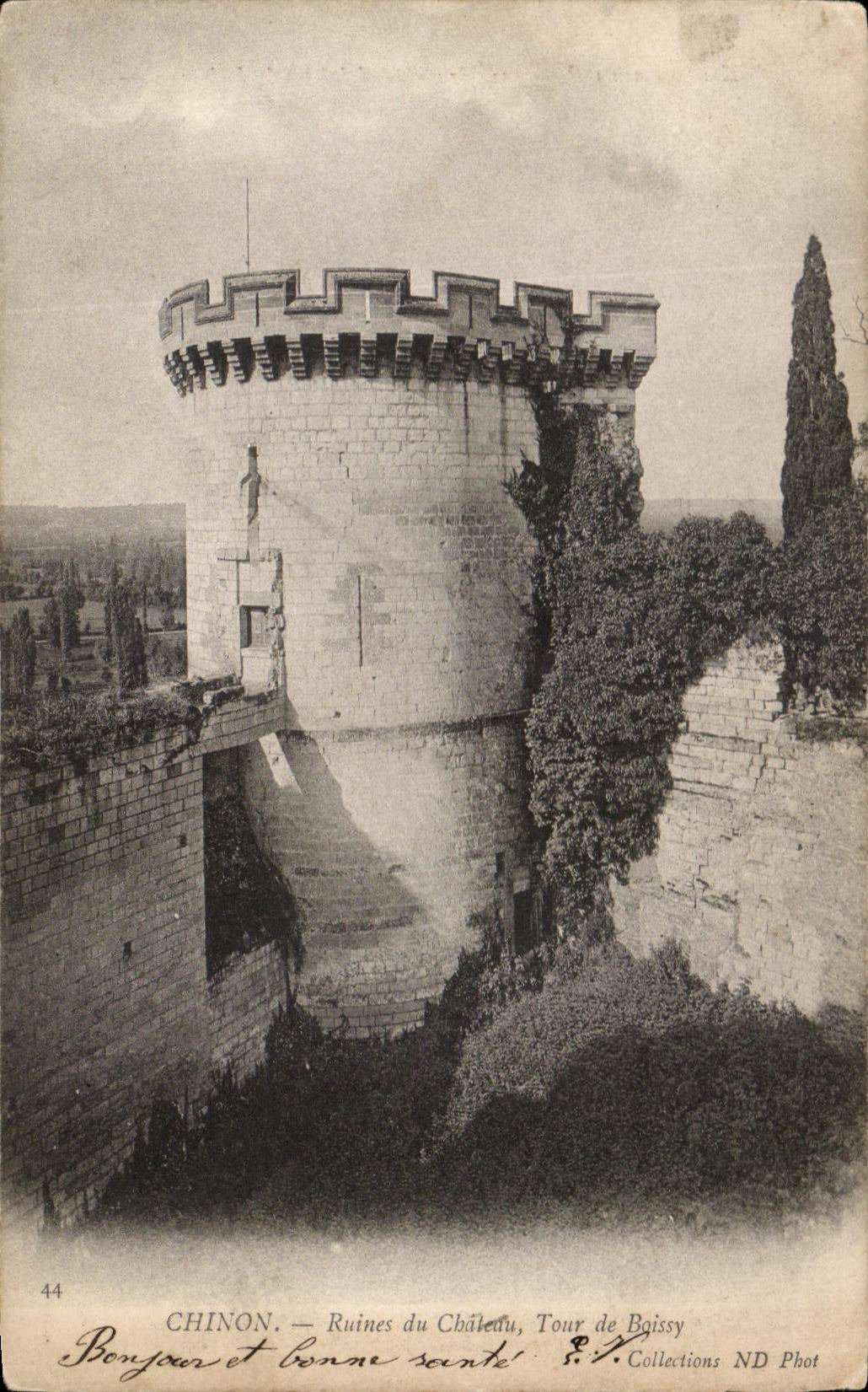CPA Chinon Ruins of the Castle Turn of Boissy