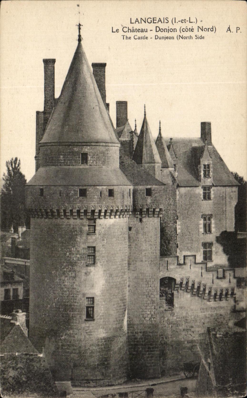 CPA Langeais la subsistencia del castillo