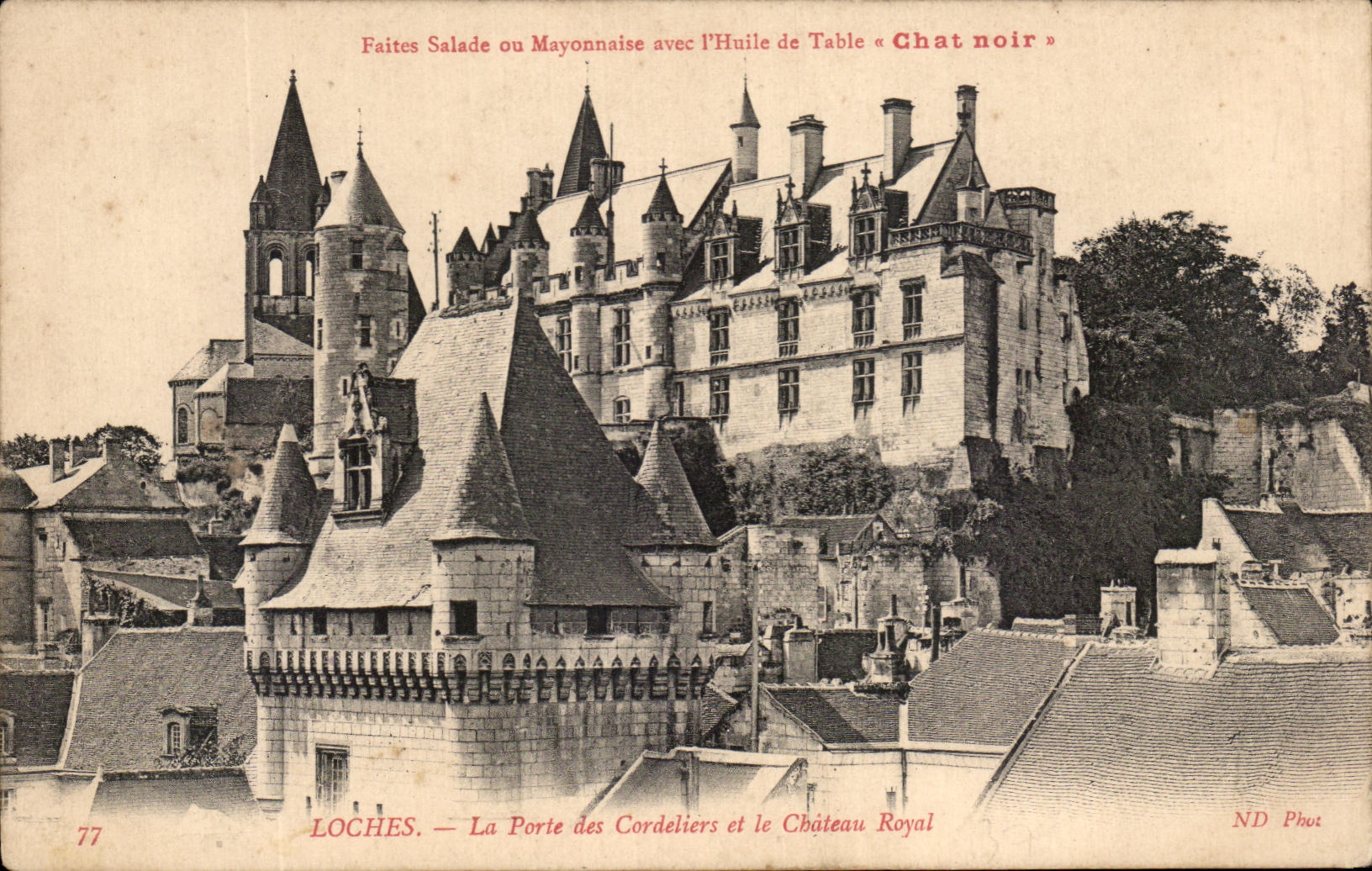 CPA Loches La Porte Des Cordeliers Et Le Chateau Royal