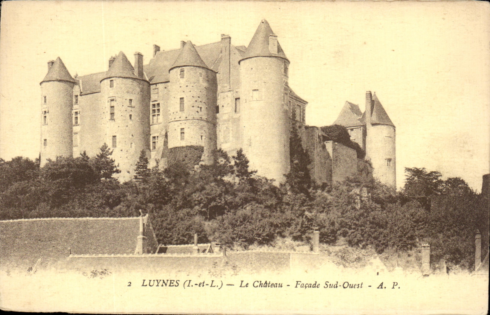 CPA Loches Le Chateau Facade Sud Ouest