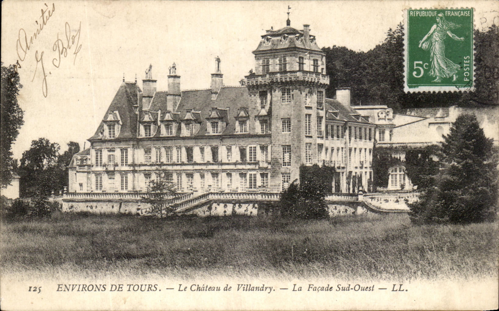 CPA Environs de Tours Le Chateau de Villandry Le Facade Sud Ouest