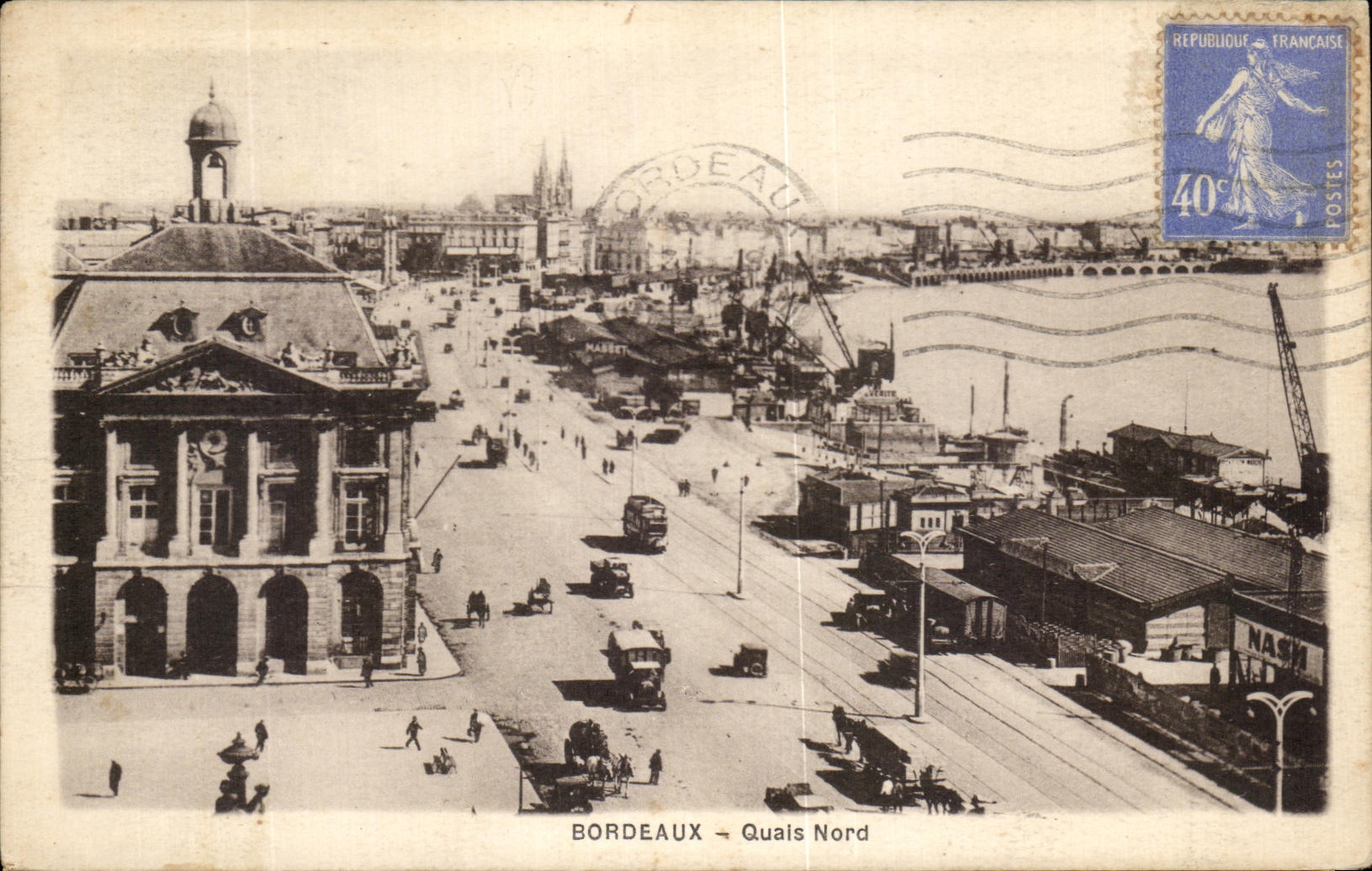CPA Bordeaux Quais Nord Bateaux
