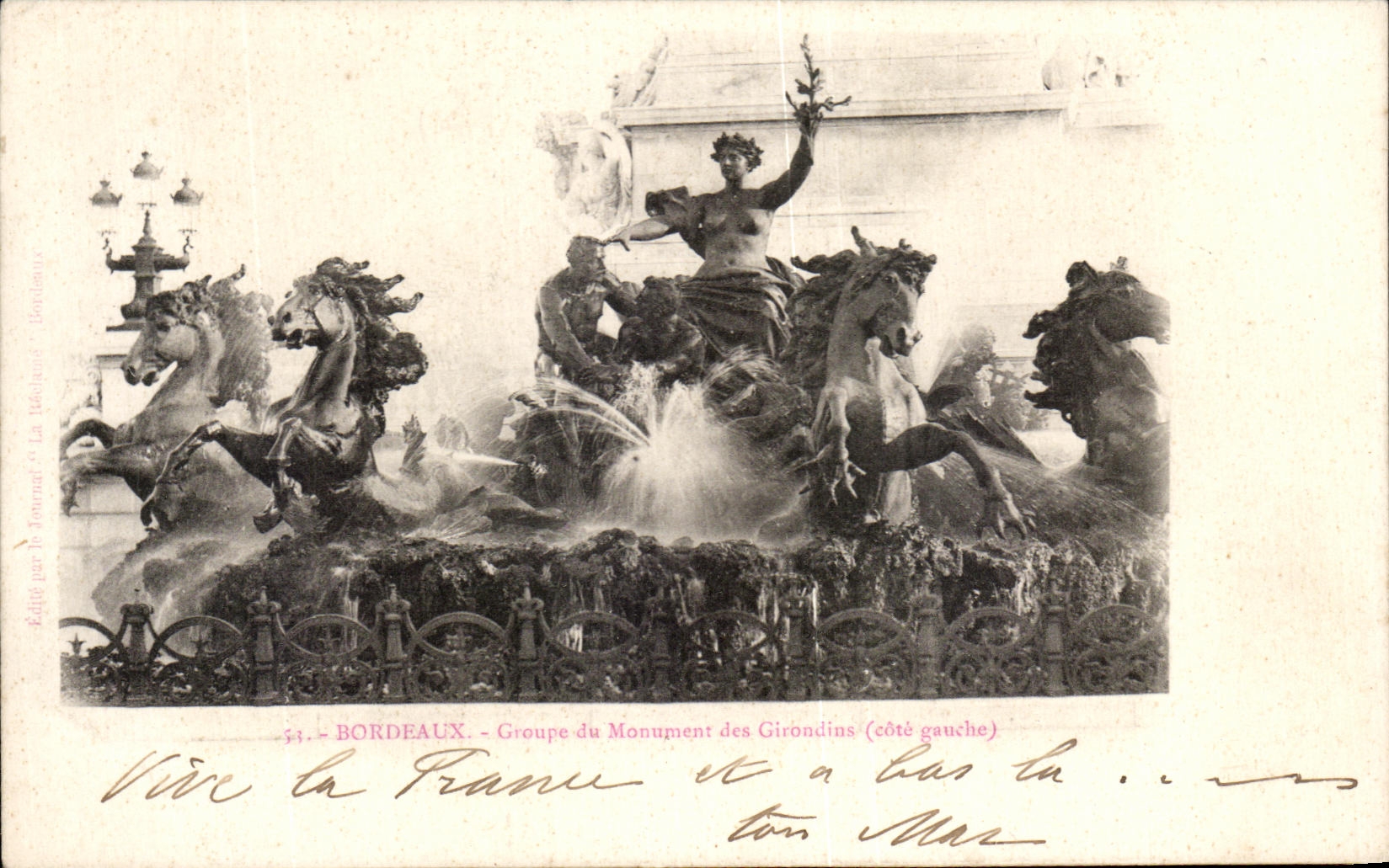 CPA Bordeaux Groupe du Monument des Girondes