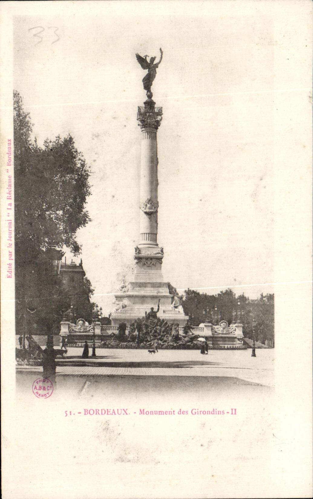 CPA Bordeaux Monuments des Girondins